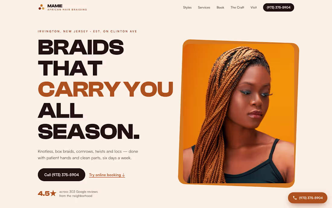 Cover image for Mamie African Hair Braiding