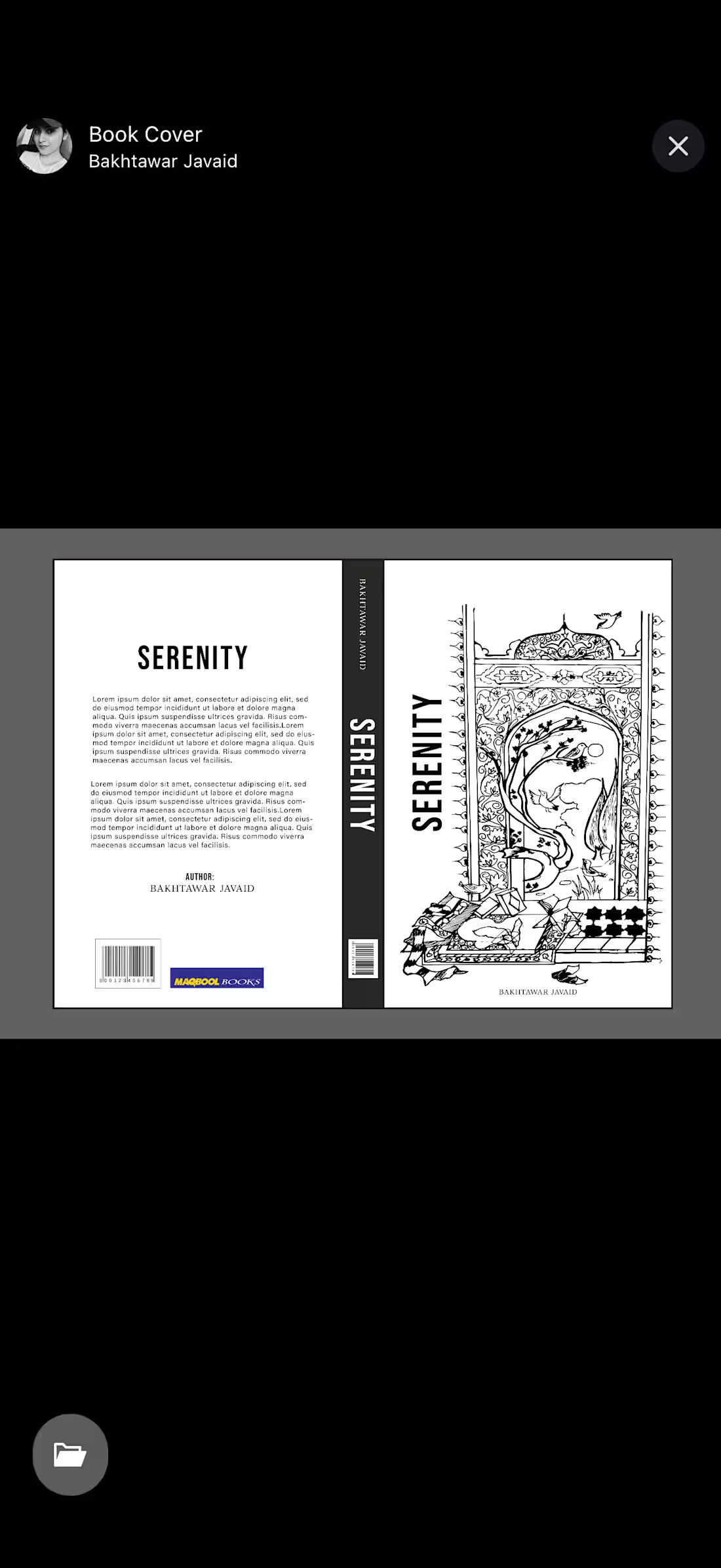 Cover image for Book cover design
