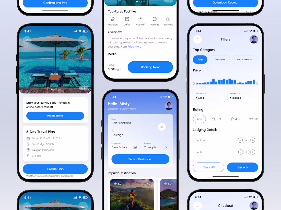 Cover image for Travel Mobile App UI Design