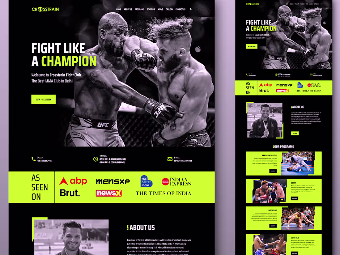 Cover image for Crosstrain MMA Landing Page : Best MMA club in Delhi