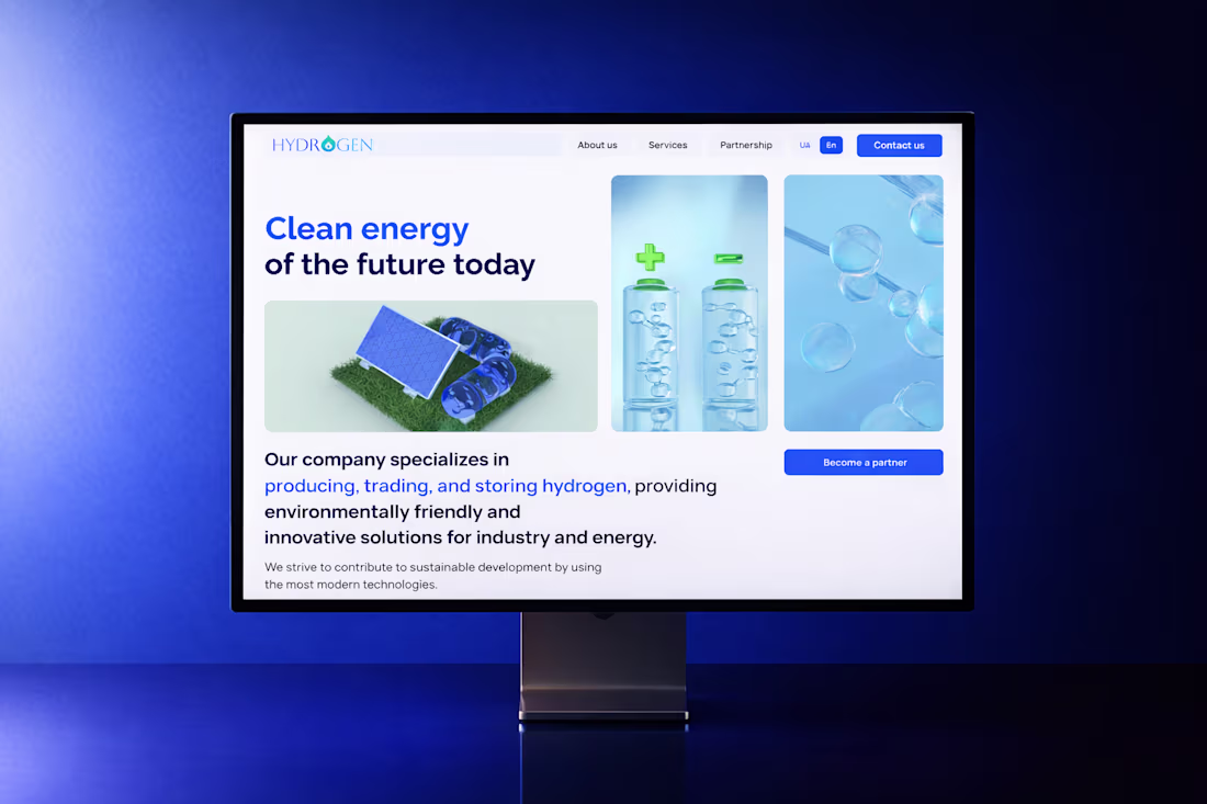 Cover image for Website design for Hydrogen Re-power
Website
