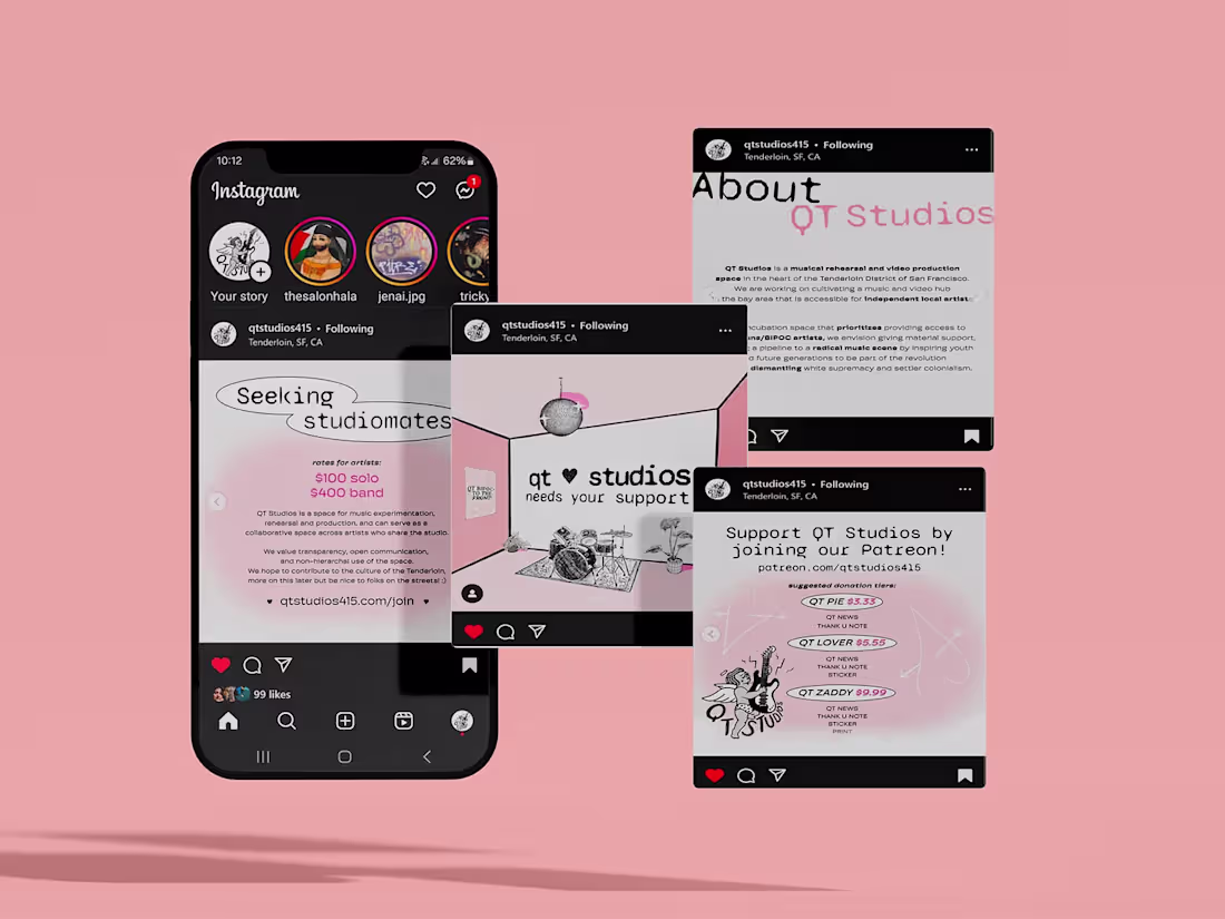 Cover image for QT Studios Instagram Strategy & Campaign Highlights