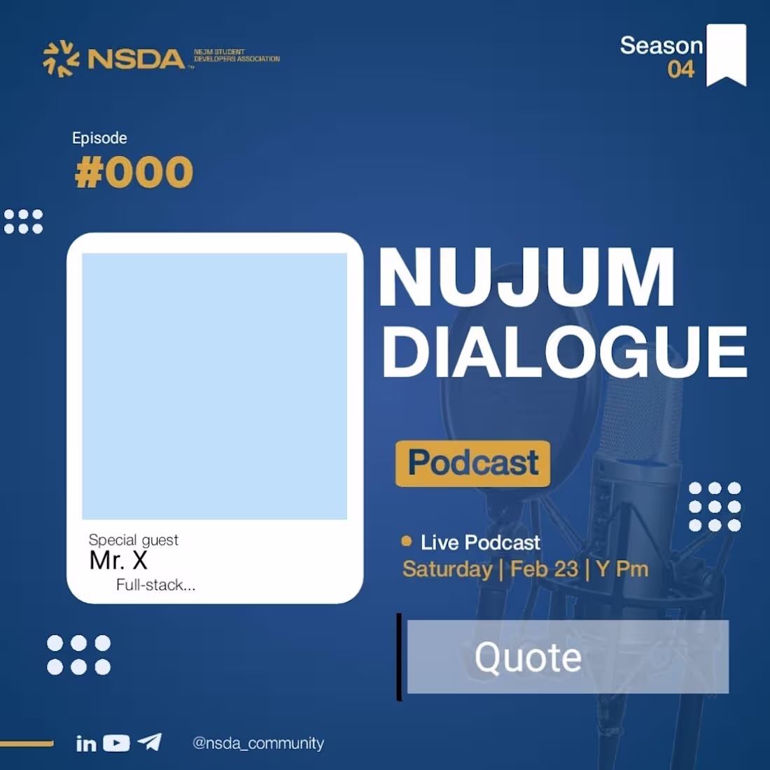 Cover image for Designed a podcast announcement poster