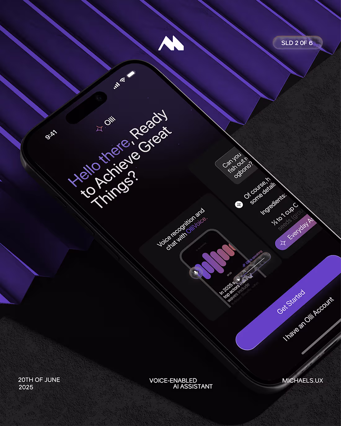 Cover image for An AI assistant concept I designed that blends voice recogni...