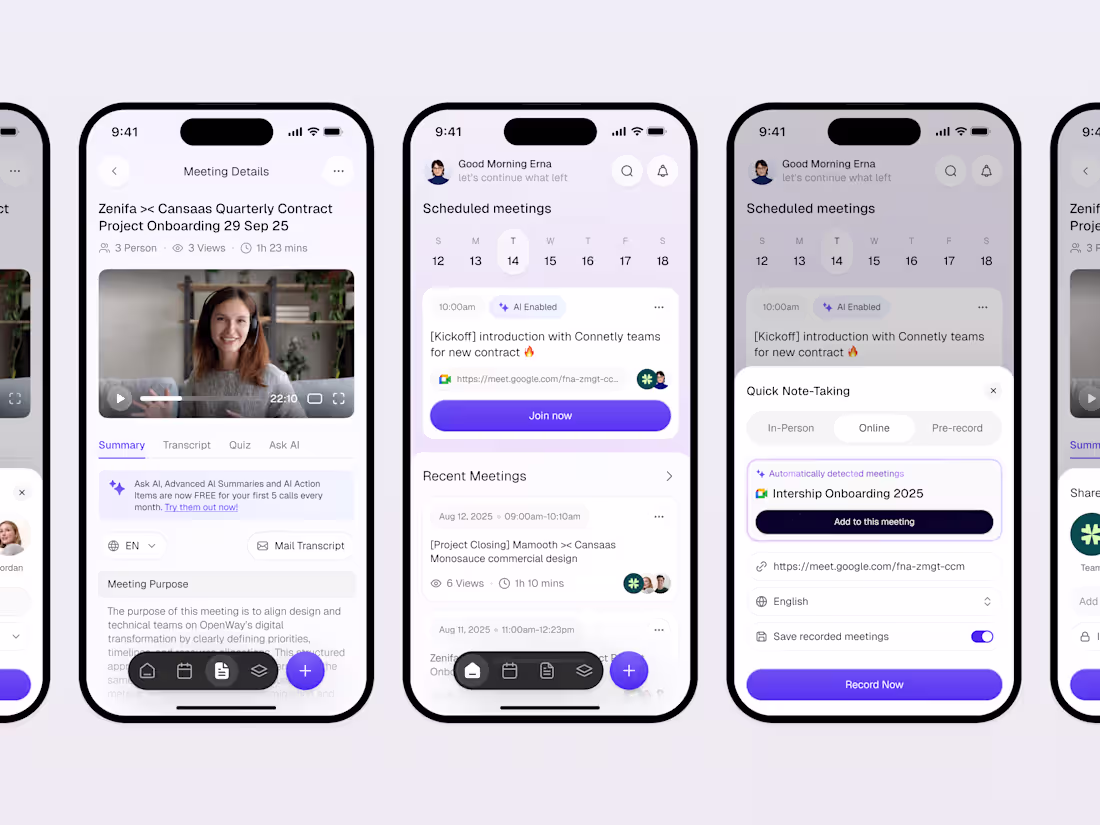 Cover image for AI Note-Taking Mobile App Design