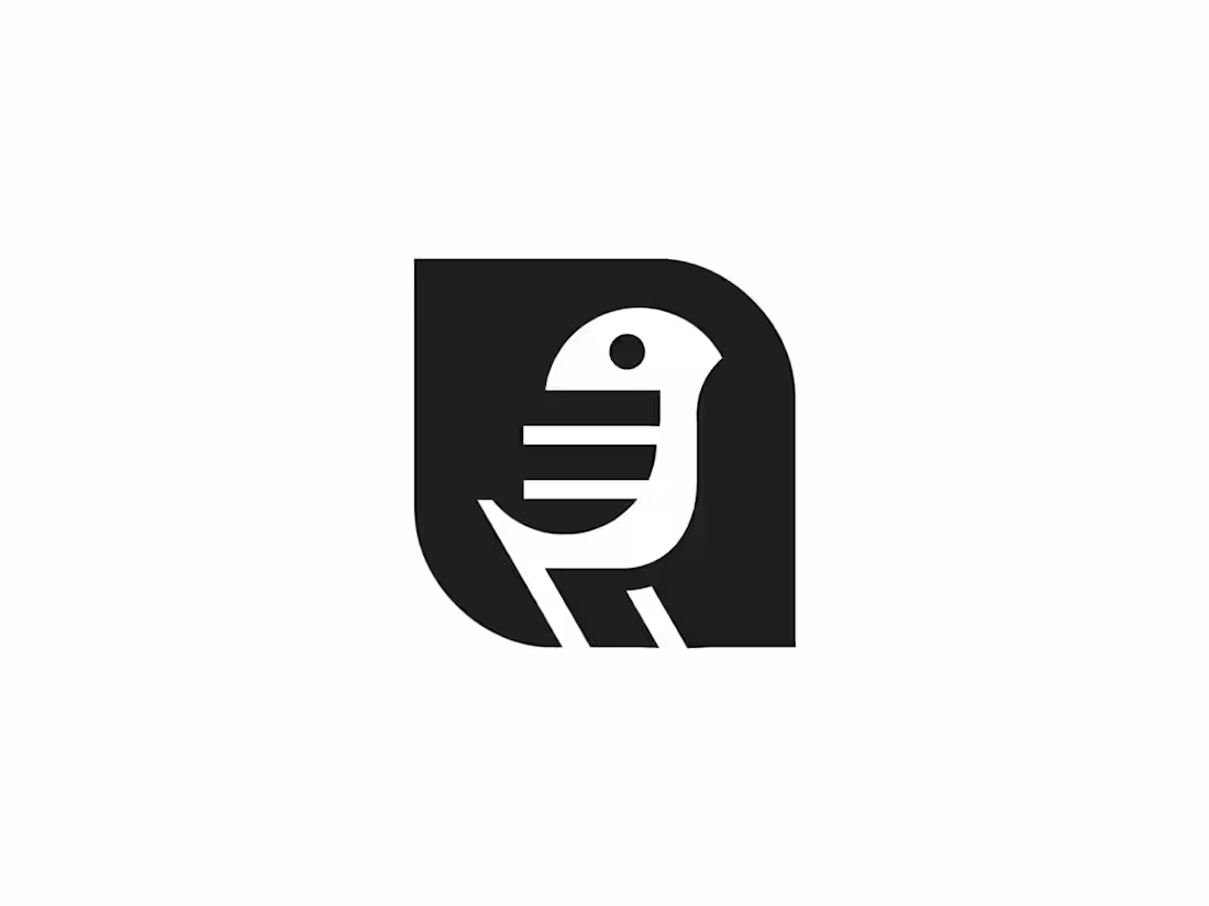 Cover image for Minimalist modern bird sparrow logo