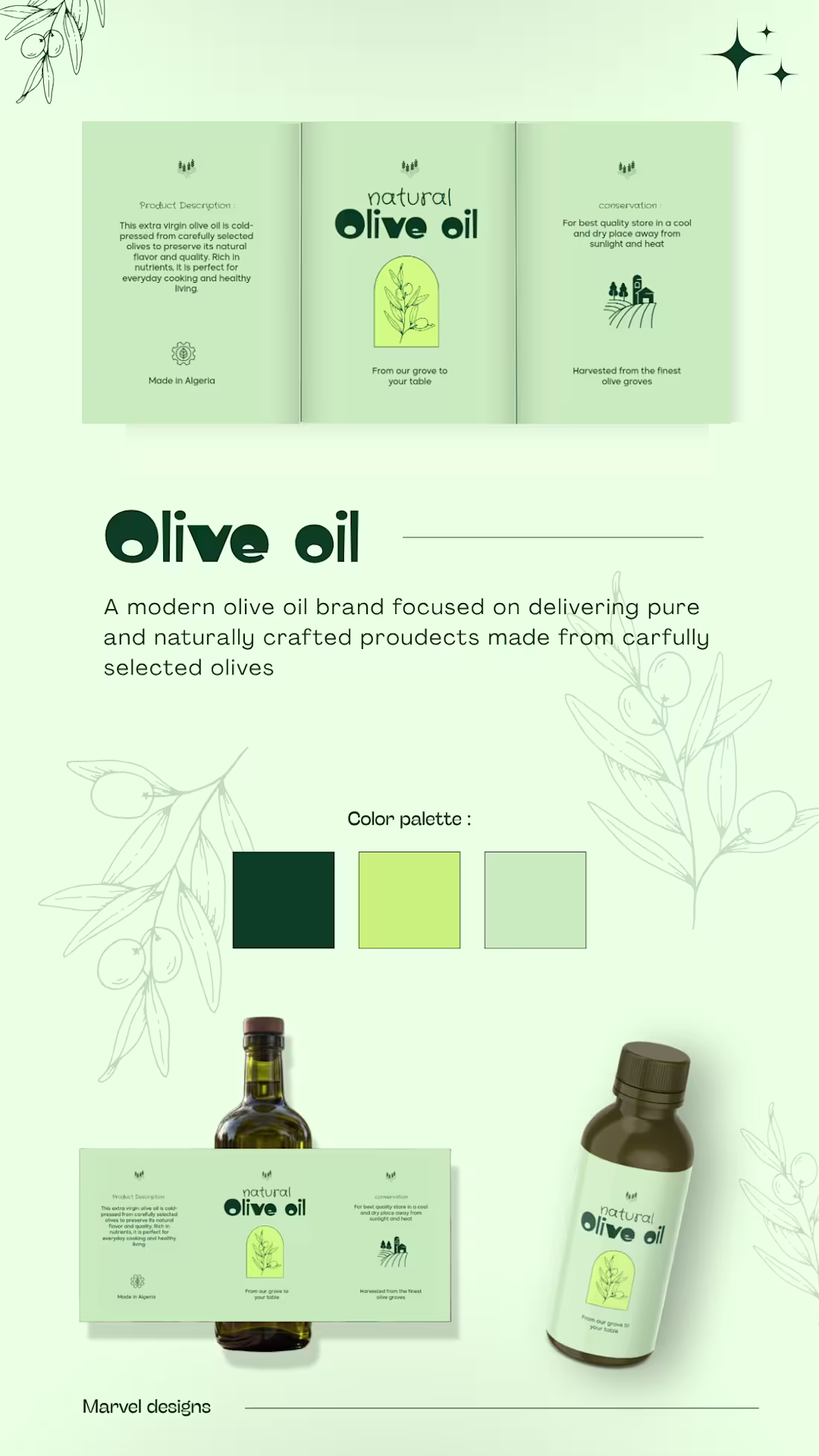 Cover image for Natural Olive Oil Packaging Design