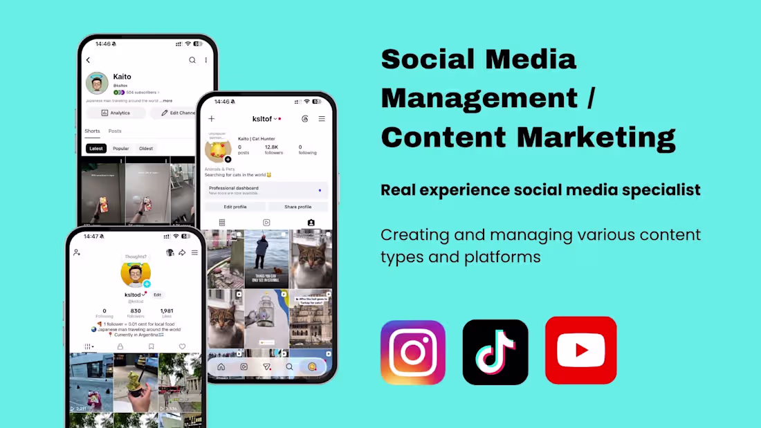 Cover image for Growing Instagram, TikTok, and YouTube