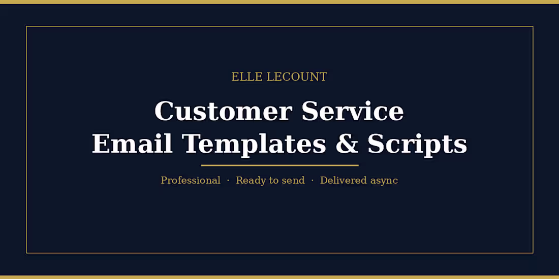 Cover image for Customer Service Email Templates & Scripts