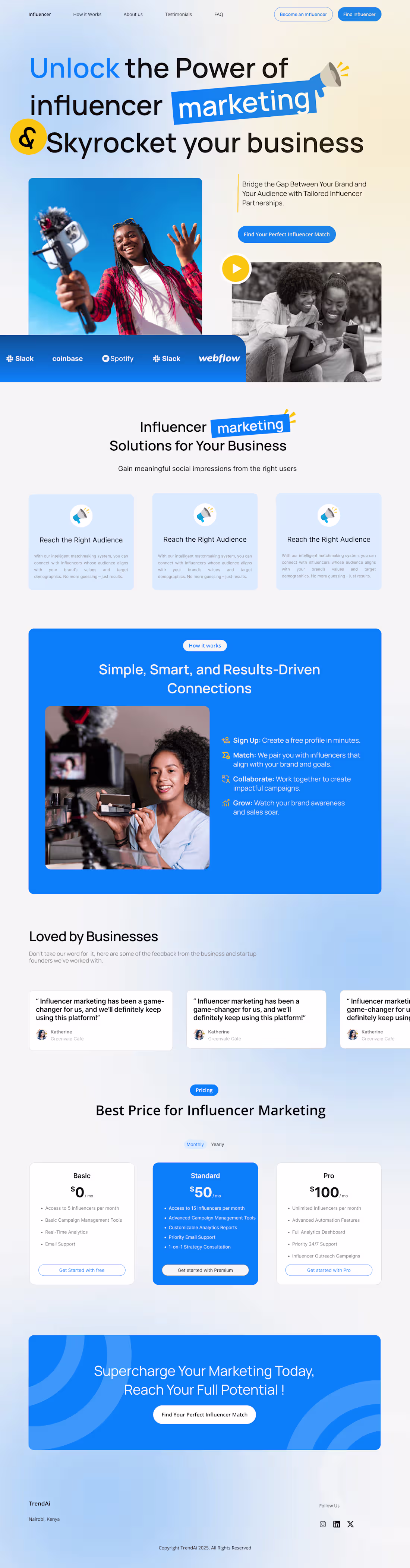 Cover image for Influencer Landing page