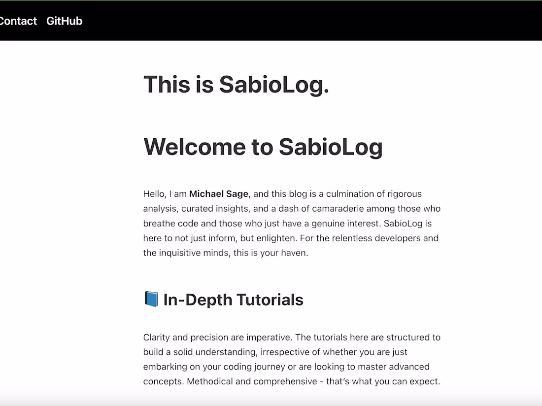Cover image for Welcome to SabioLog