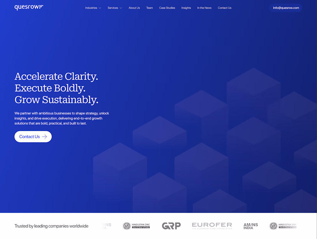 Cover image for Website Revamp for Global Strategy Firm Quesrow