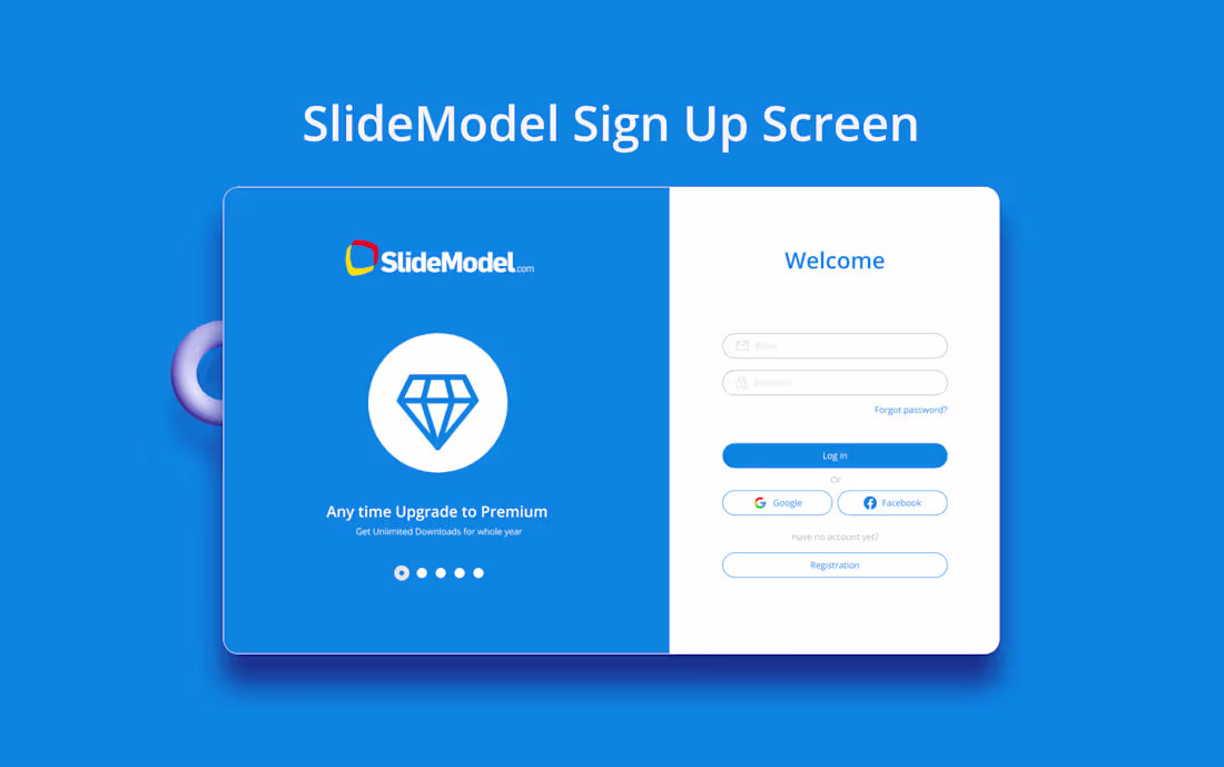 Cover image for SlideModel.Com | Login & Sign Up Page Design
