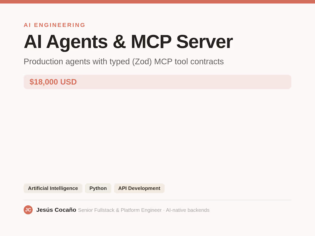 Cover image for AI Agents & MCP Server (Typed Tools)