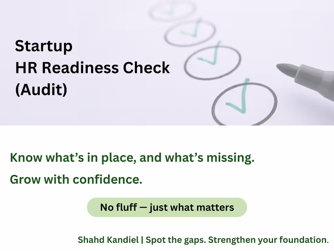 Cover image for Startup HR Readiness Check (Audit)