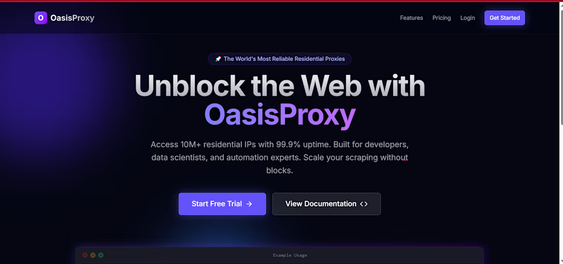 Cover image for OasisProxy: High-Performance Static IP Service