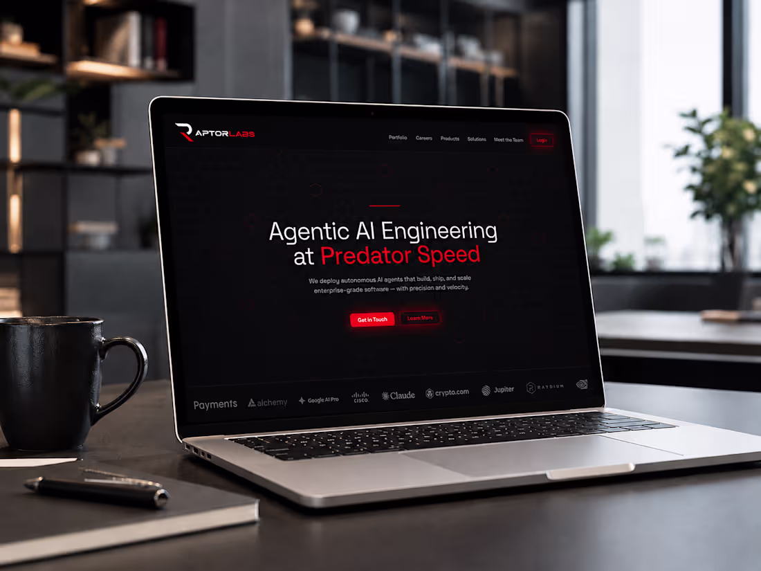 Cover image for Building a Premium Agentic AI Engineering Website for RaptorLabs