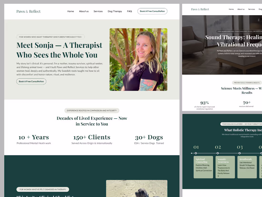 Cover image for Paws & Reflect Website Design