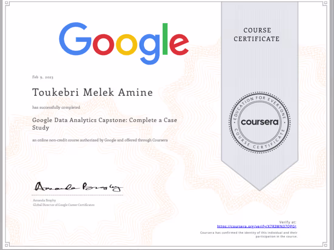 Cover image for Completing a google analytics capstone project