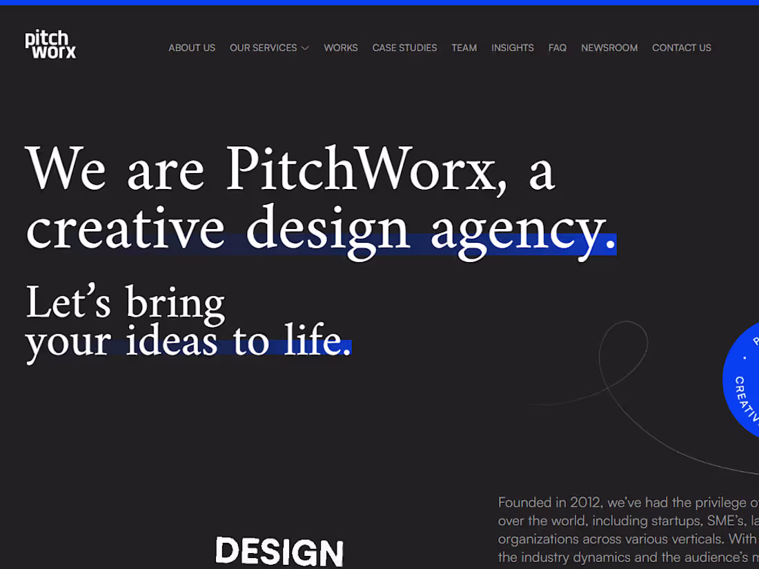 Cover image for Pitch Worx Website Developement