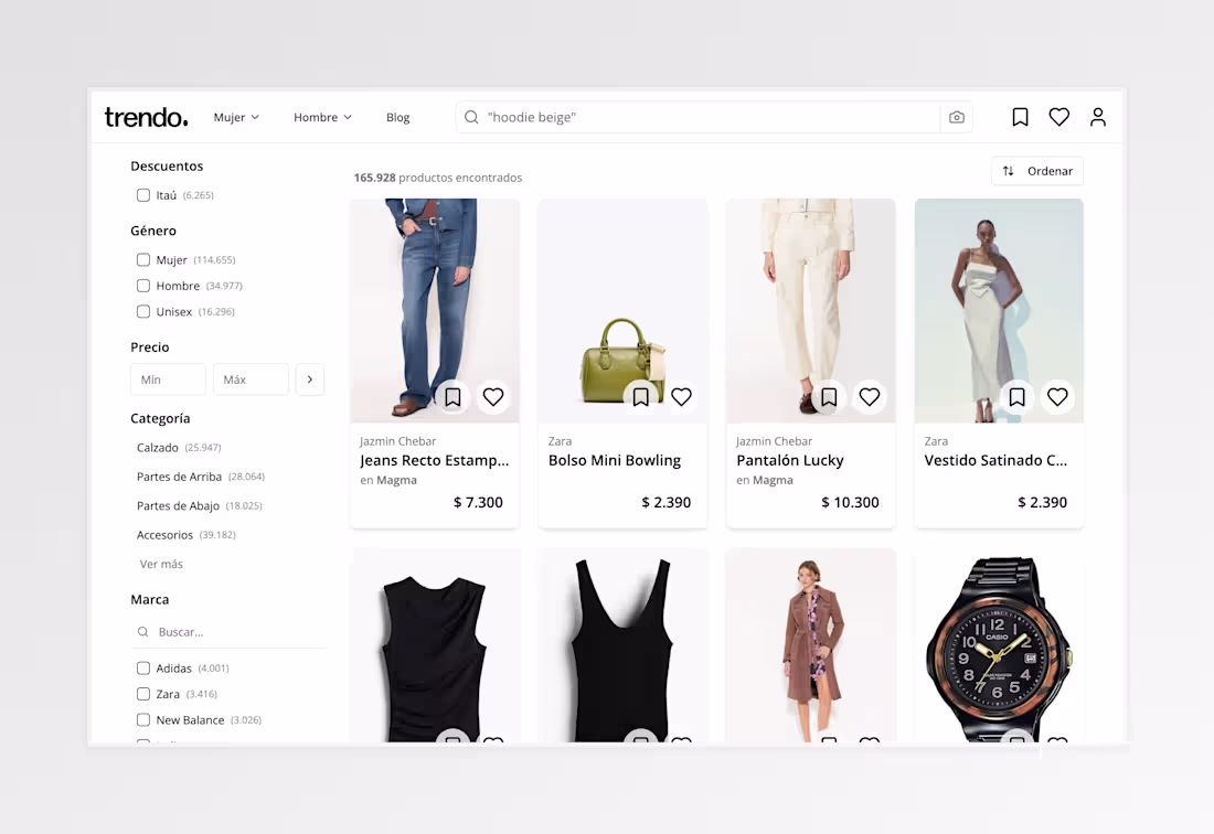 Cover image for Trendo – Fashion Search Engine I designed and built Trendo (...