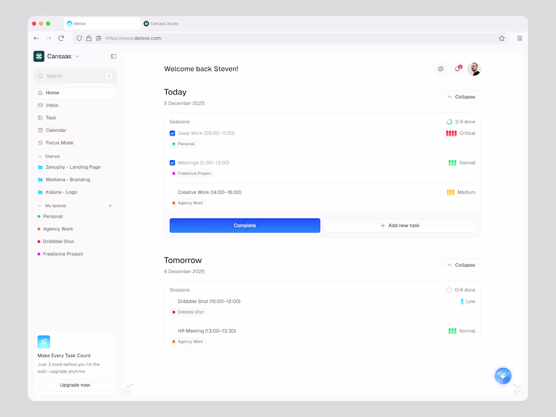 Cover image for Delova - To Do List Dashboard