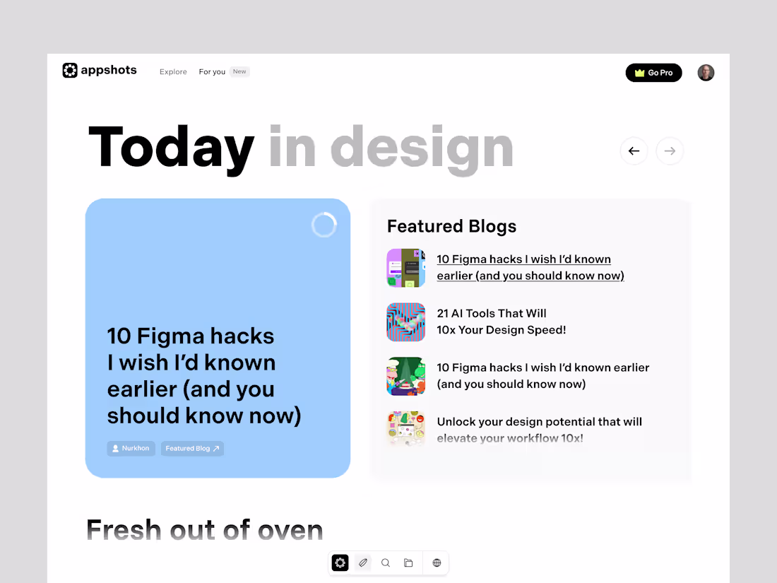 Cover image for An editorial page I've designed for Appshots. Check out live...