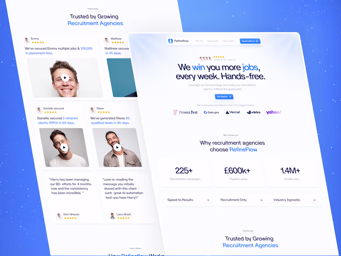 Cover image for RefineFlow Landing Page Design