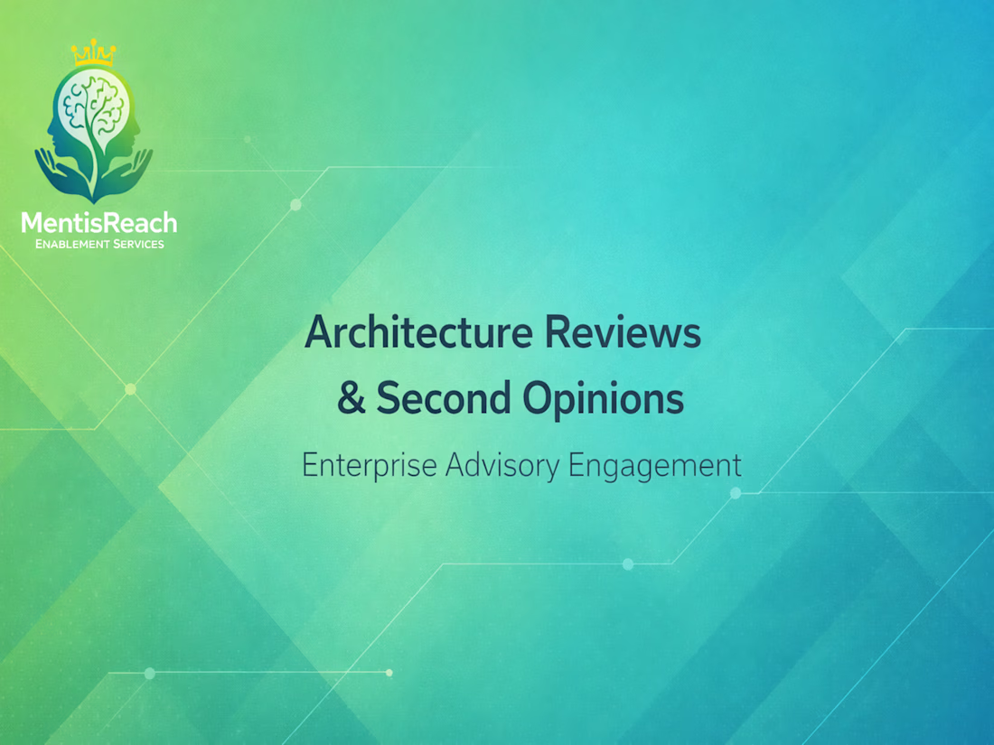 Cover image for Provided independent architecture reviews and