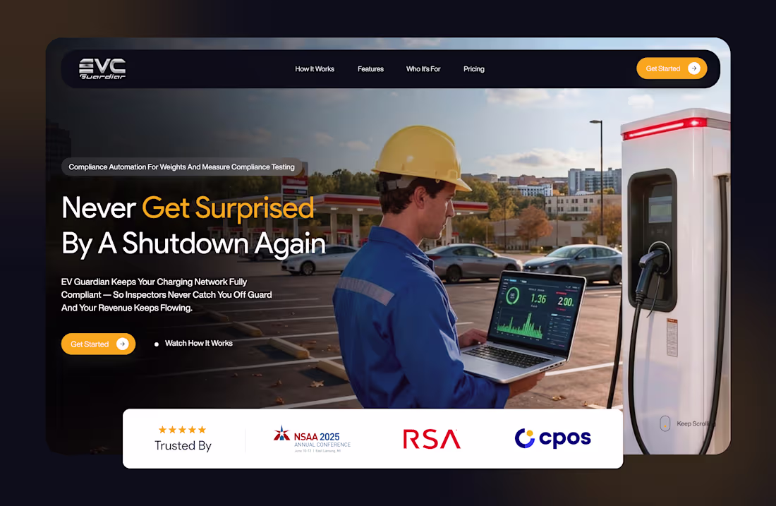 Cover image for Homepage Design for EVC Guardian