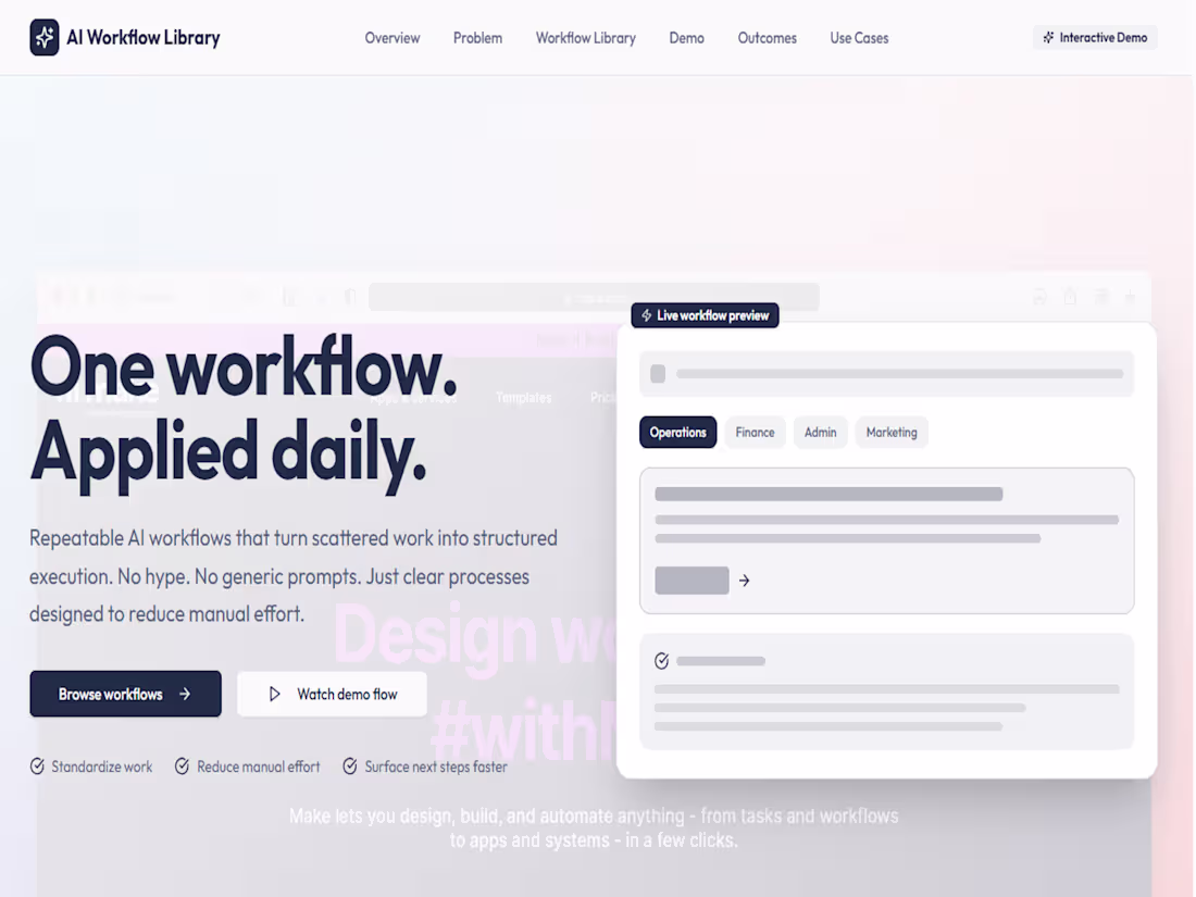 Cover image for AI Workflow Library