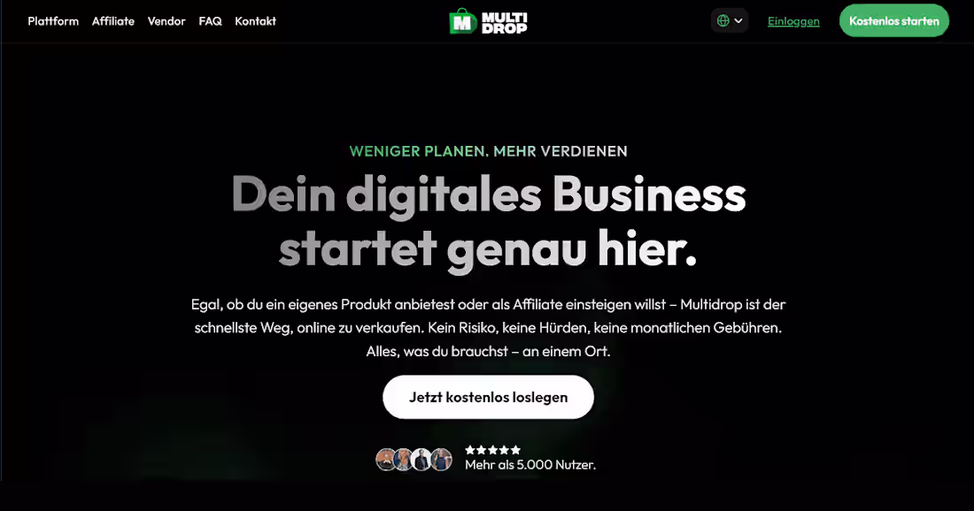 Cover image for MULTIDROP – DEINE PLATTFORM FÜR ECHTEN DIGITALEN ERFOLG