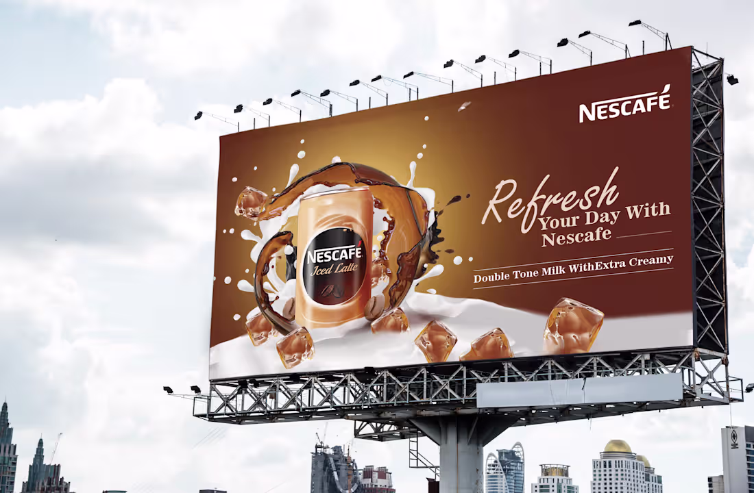 Cover image for This billboard design for Nescafé