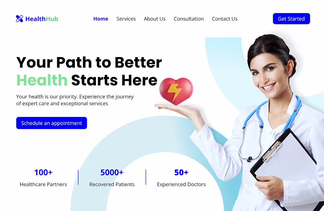 Cover image for Medical Service Landing Page :: Behance