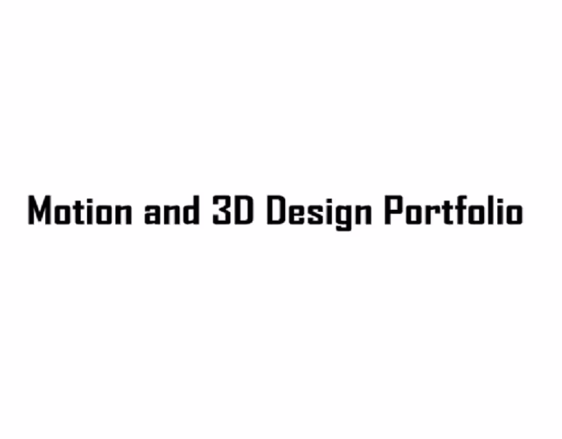 Cover image for Motion Design Portfolio