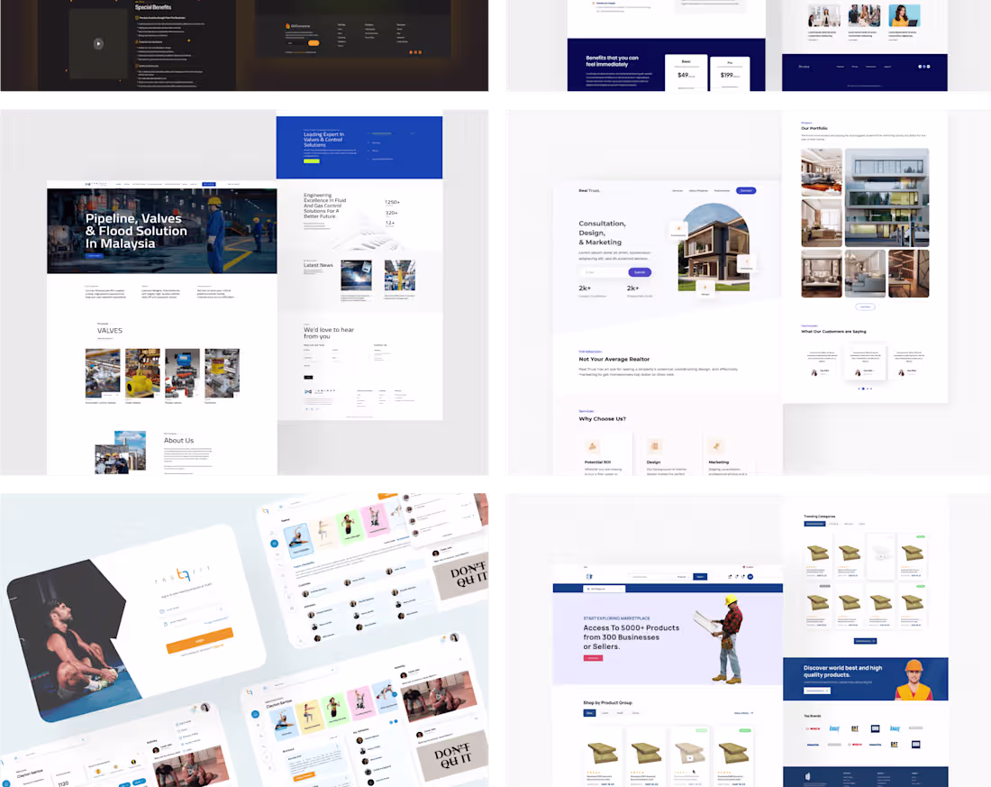 Cover image for UI/UX Landing Page Designs
