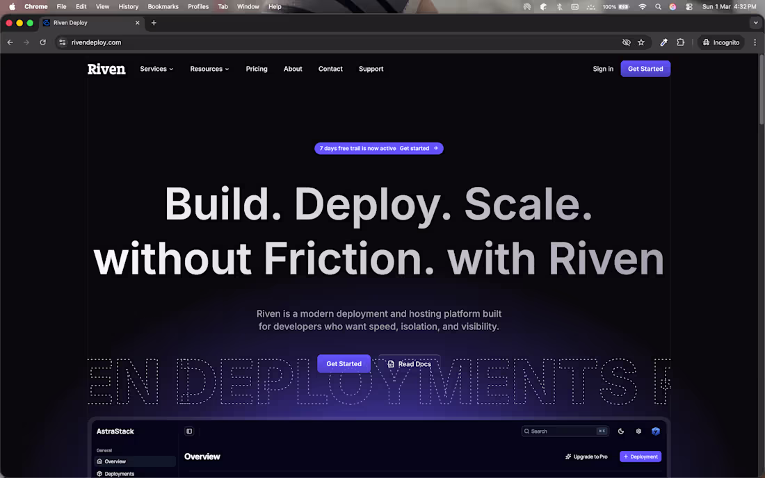 Cover image for Built Riven a cloud hosting