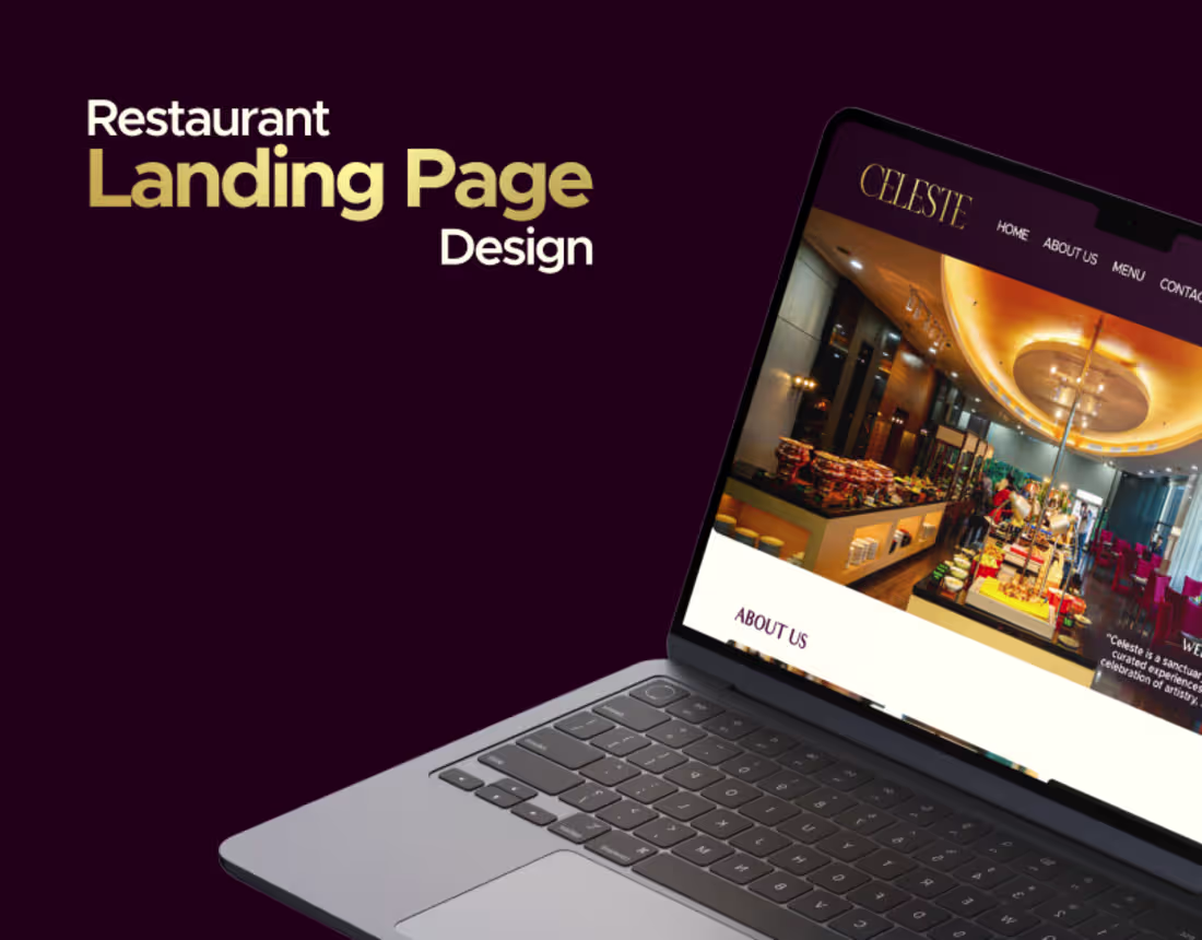 Cover image for Celeste | Restaurant Landing Page Design