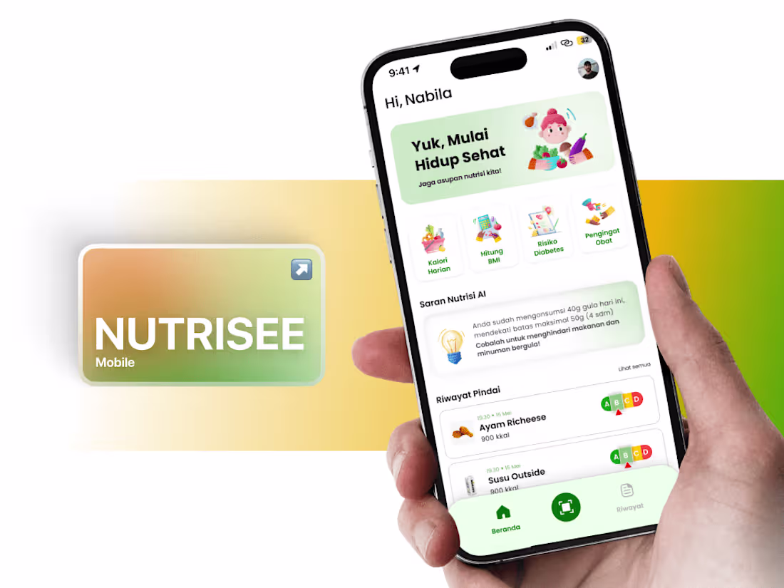 Cover image for NUTRISEE | Healthcare Mobile App | UI Design