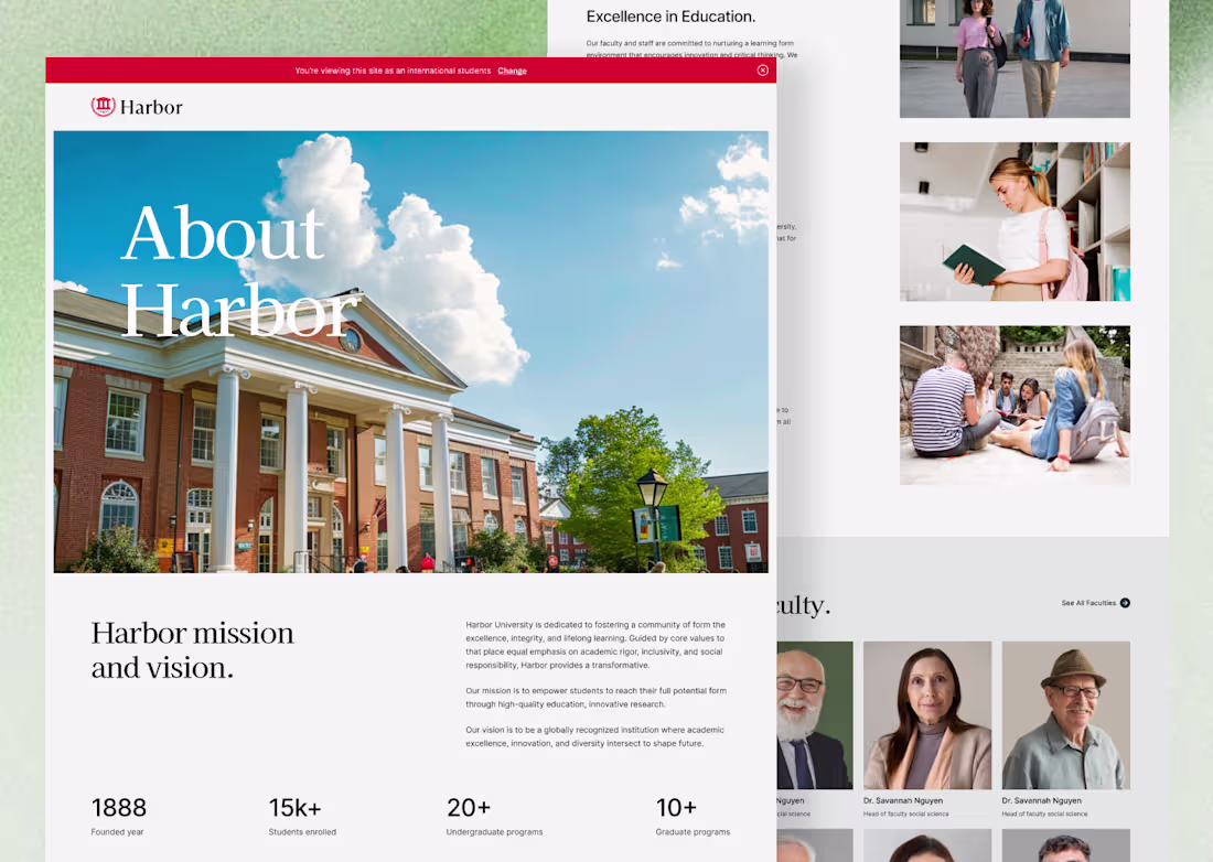 Cover image for University Website UI Design
A refined