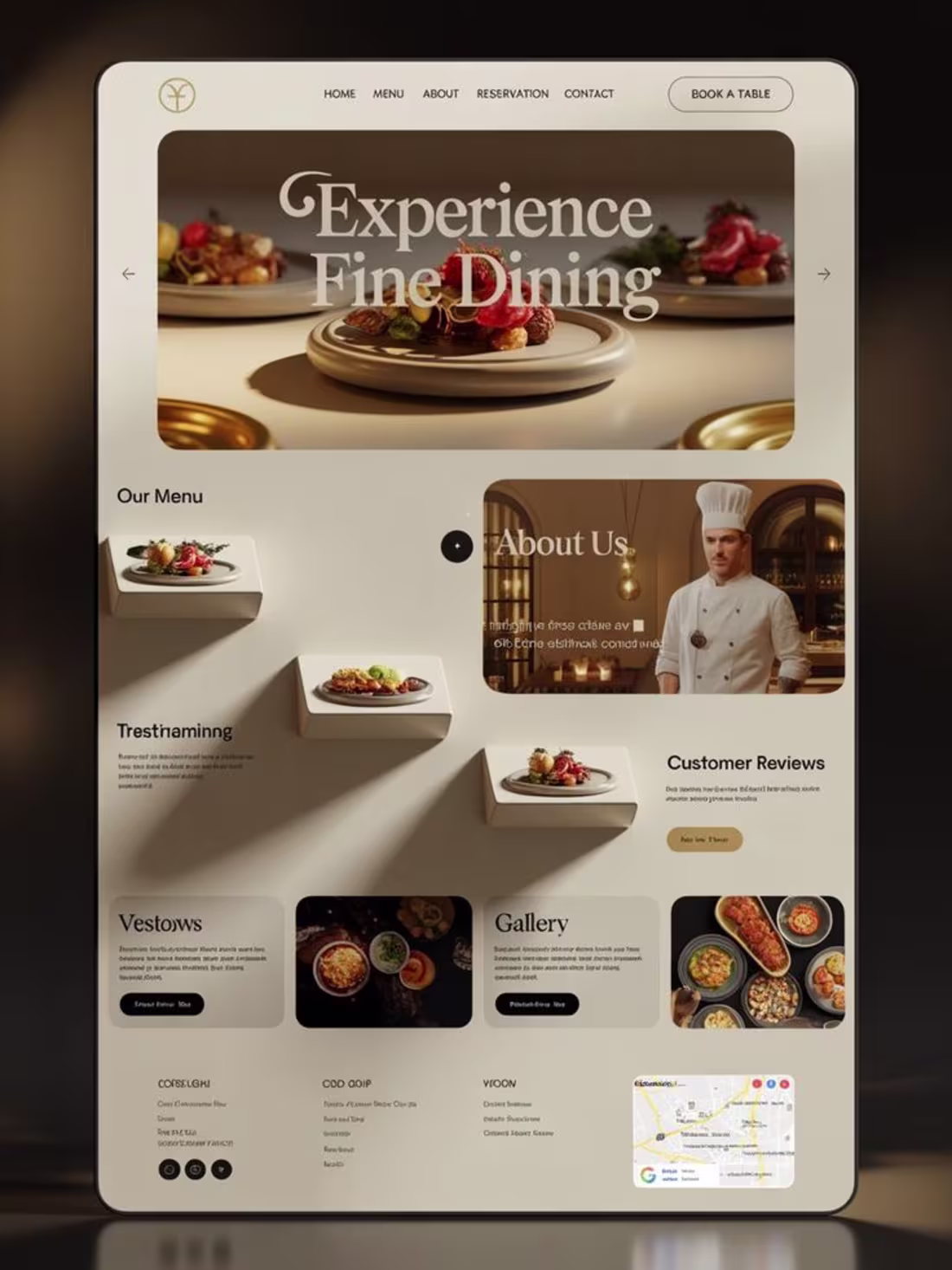 Cover image for Designed and developed modern restaurant