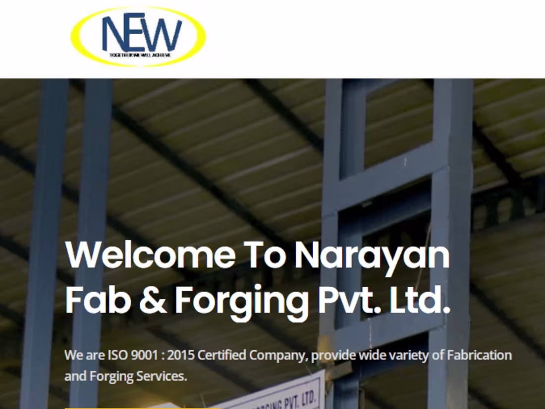 Cover image for Narayan Fab And Forging Pvt. Ltd. – Together We Will Achieve…