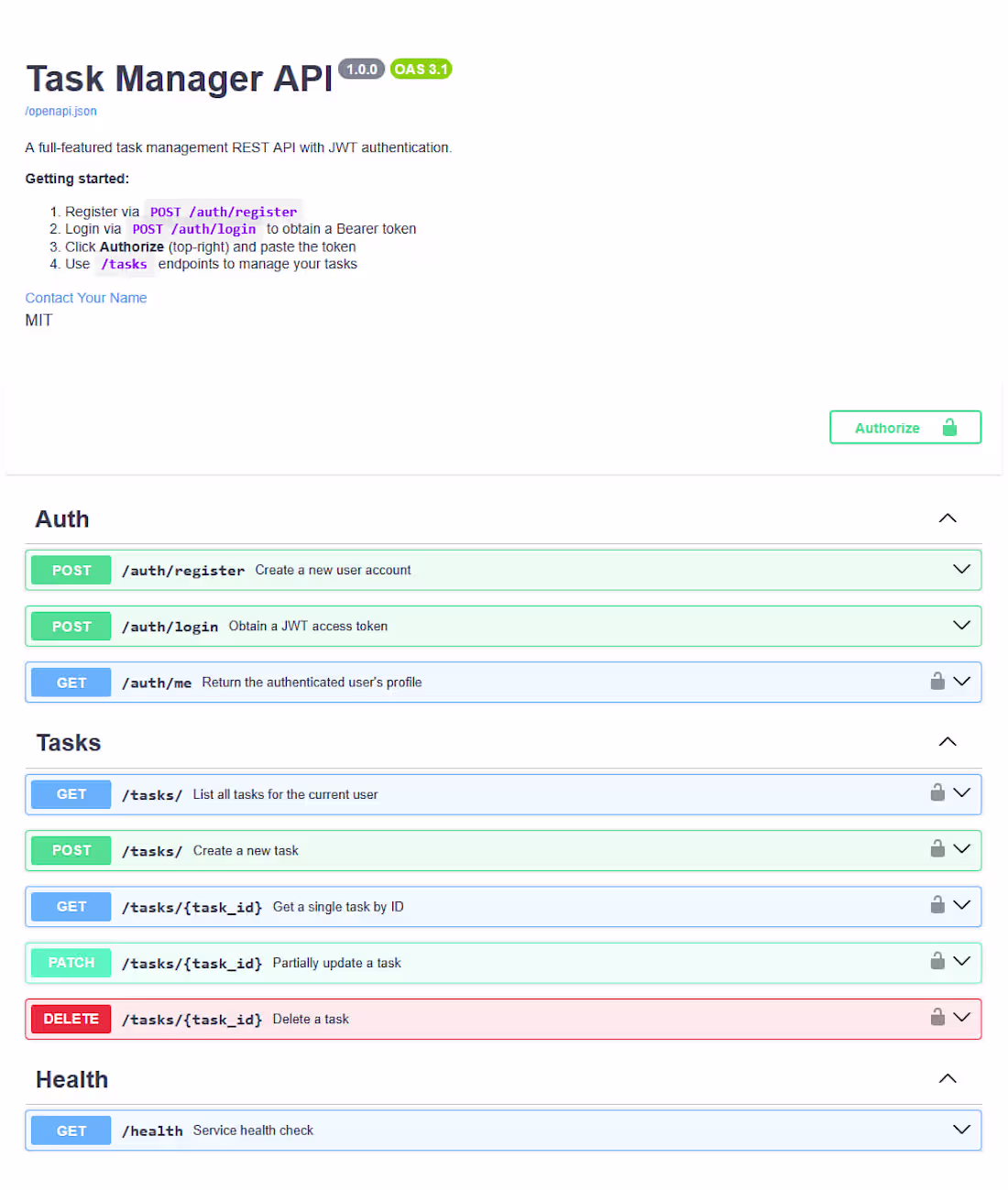 Cover image for Task Manager REST API —