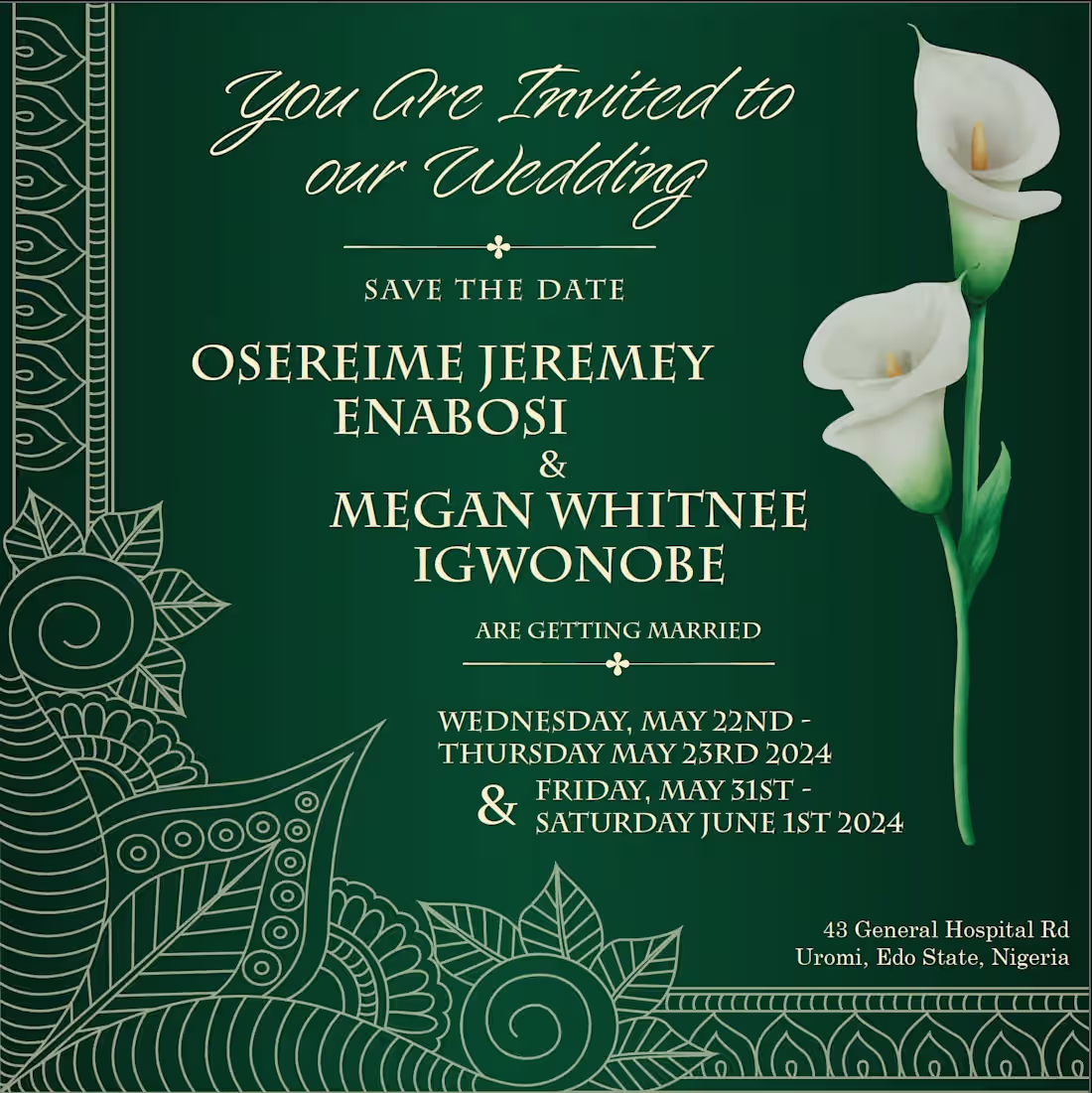 Cover image for Nigerian Wedding Invitation