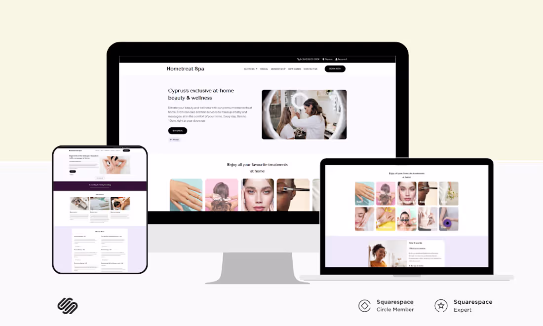 Cover image for Spa Website On WordPress and Redesign Squarespace