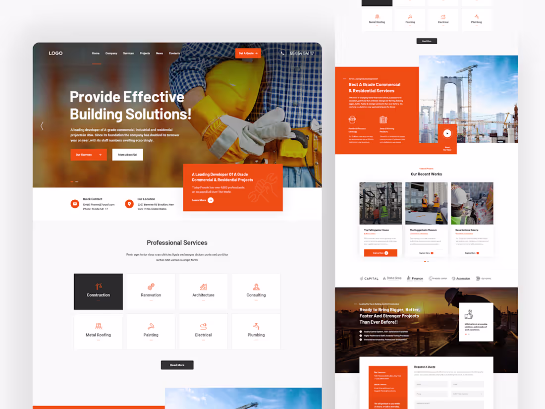 Cover image for Construction Website Design