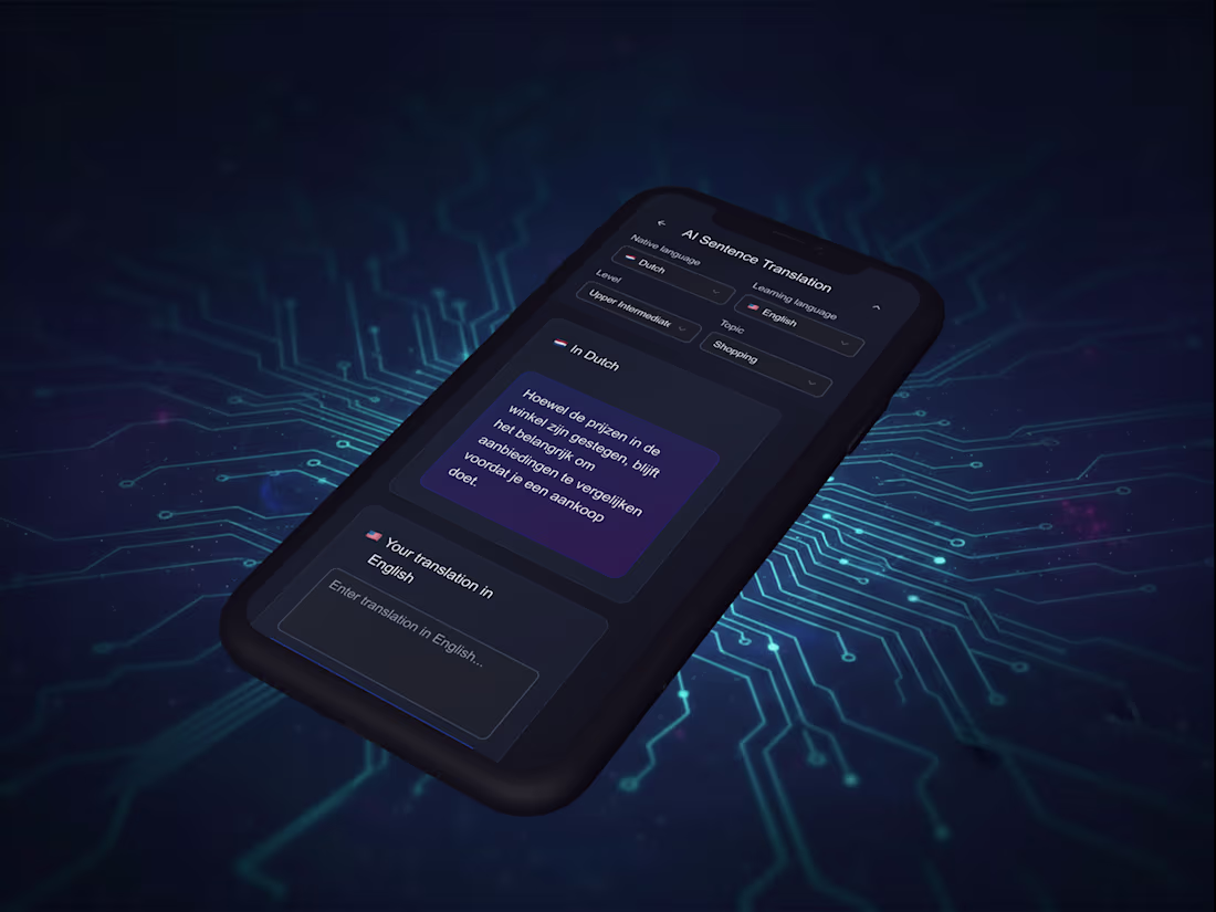 Cover image for An interactive language-learning app prototype