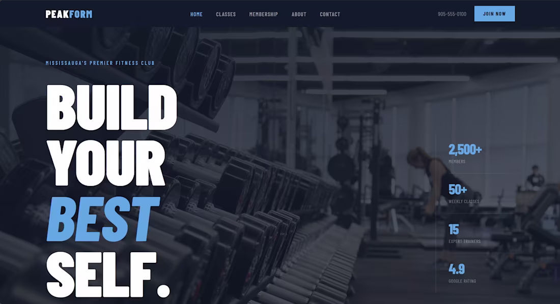 Cover image for Demo website for a fitness