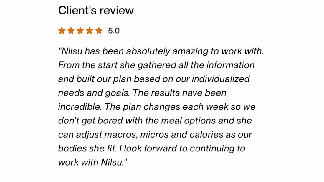 Cover image for 5-star client review — personalized