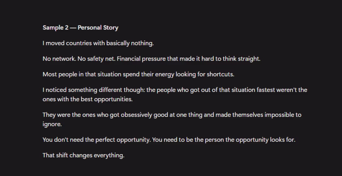 Cover image for Personal story post connecting financial